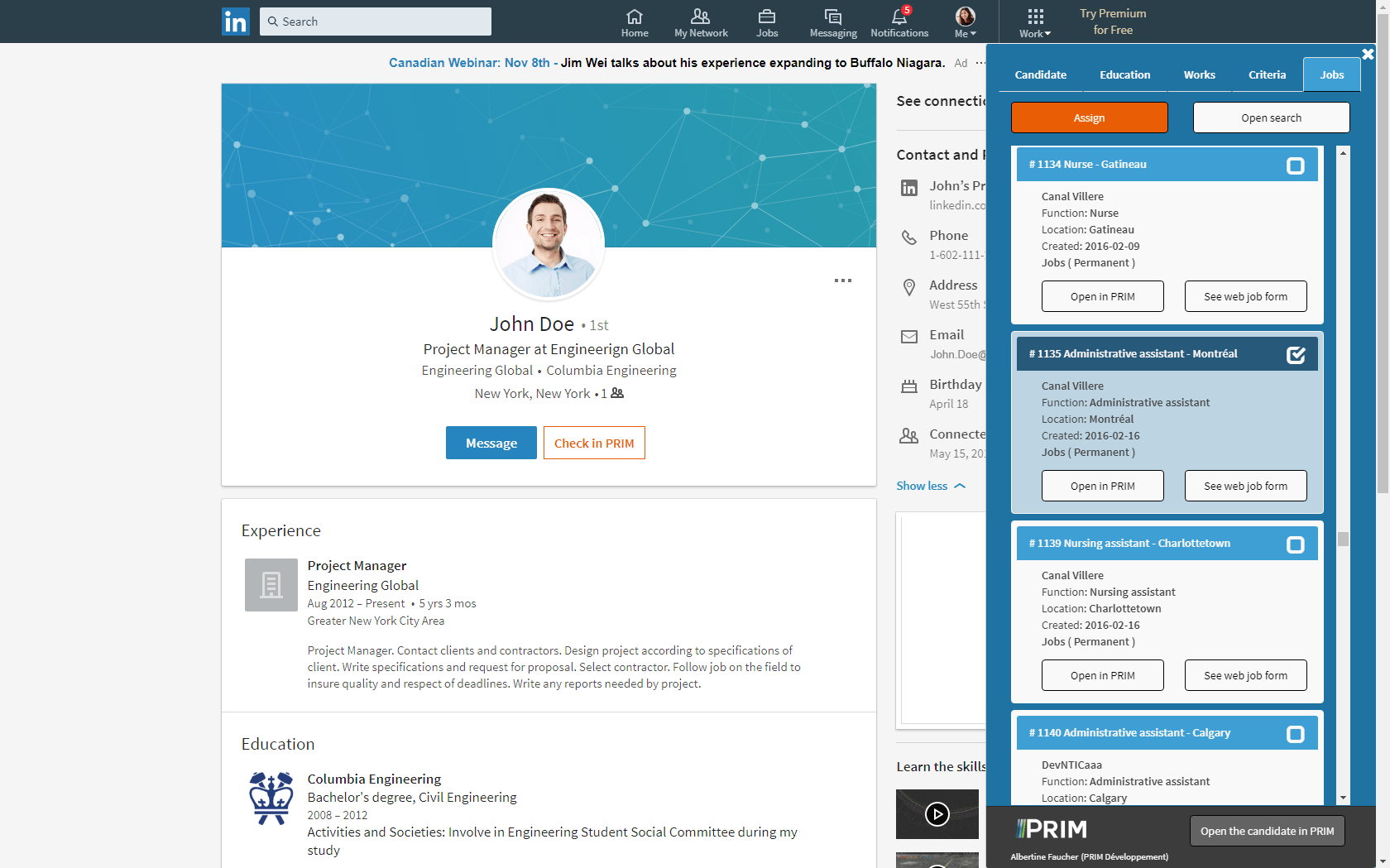 screenshot-qlink-jobs-en Capture d'écran Q-Link